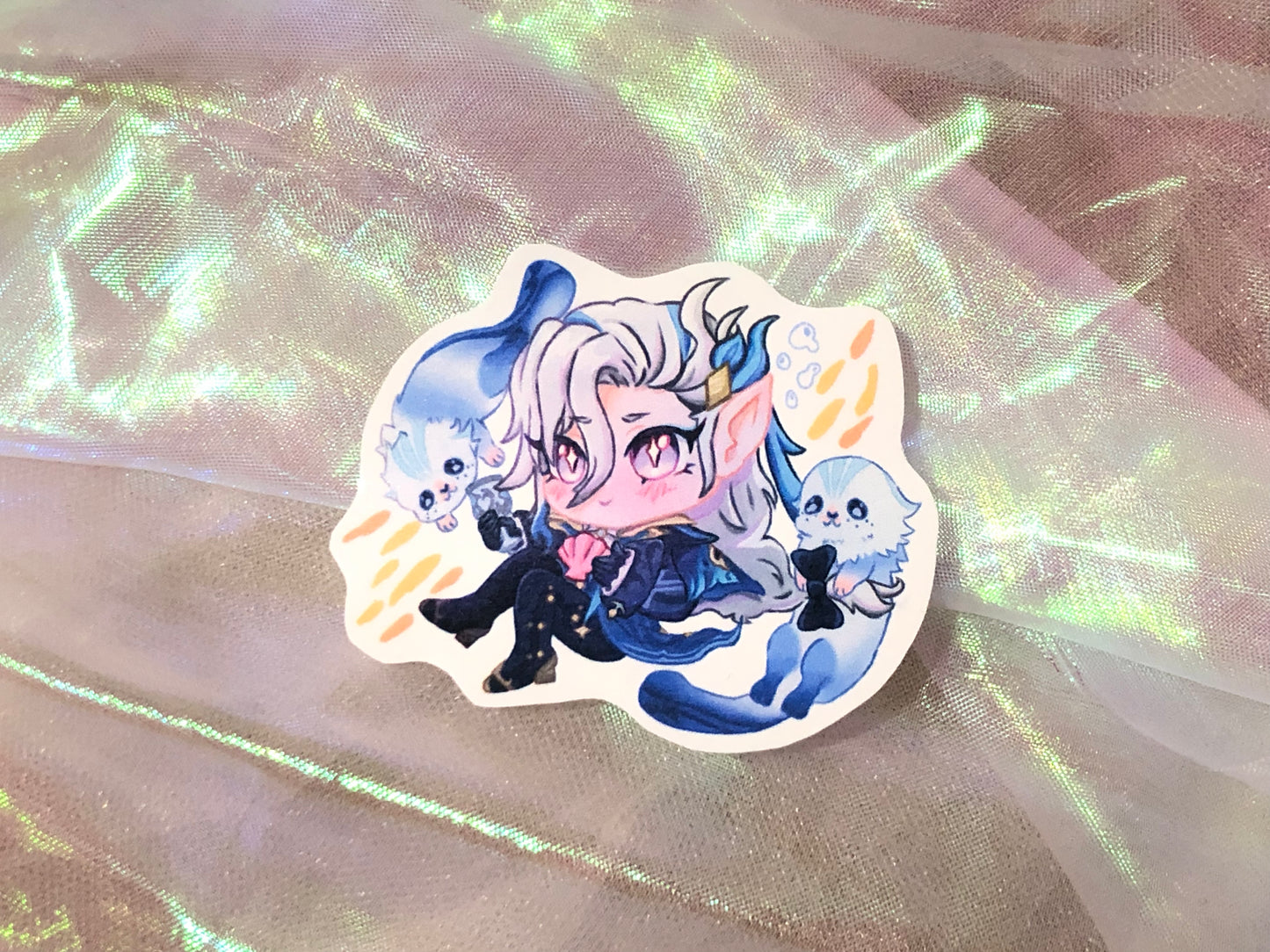 Neuvillette and Freminet Genshin Stickers