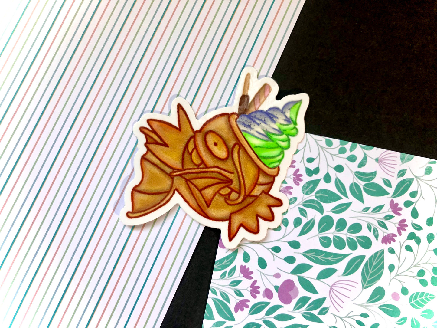 PKMN Ditto and Magikarp Dessert Vinyl Stickers
