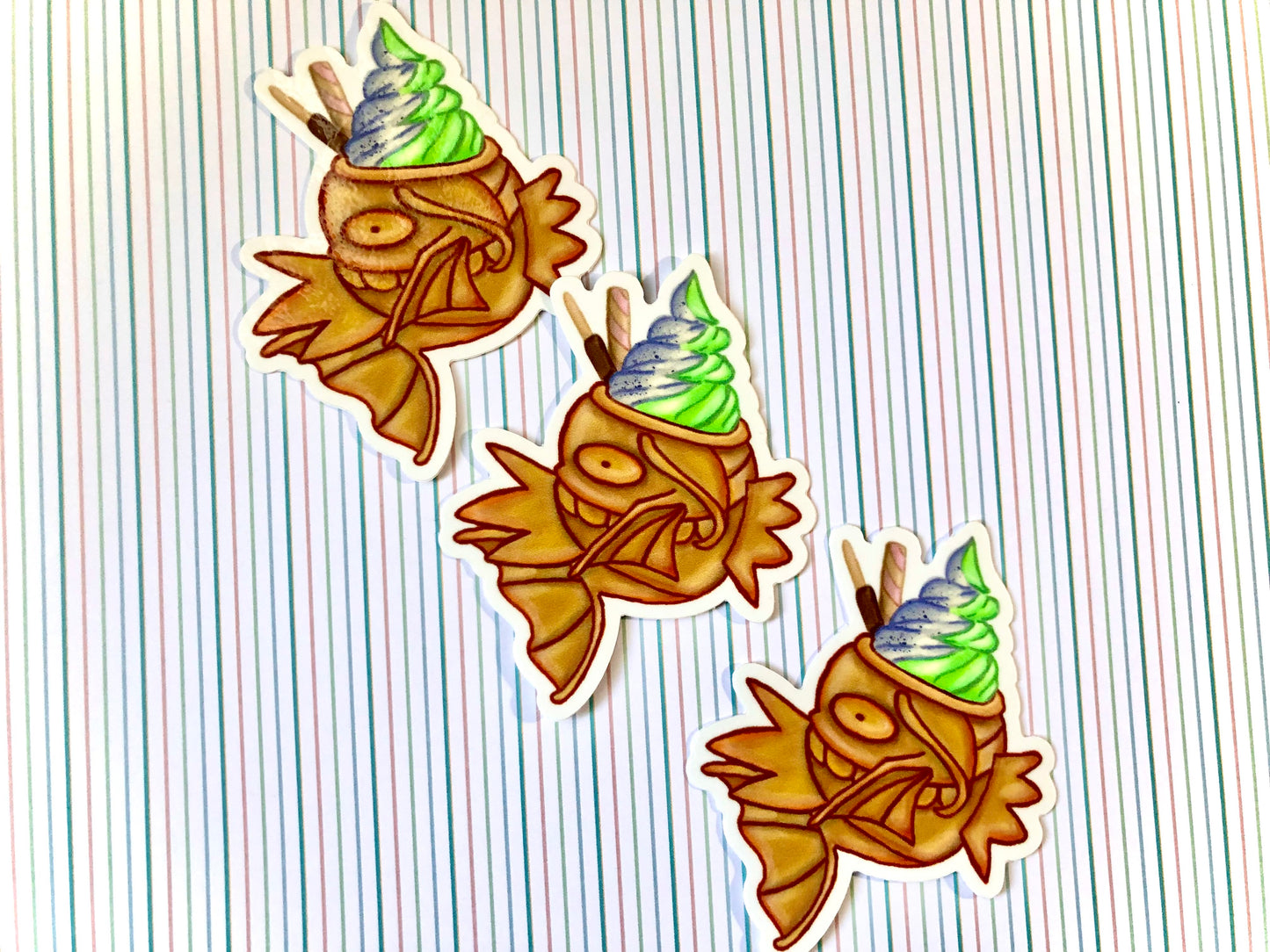 PKMN Ditto and Magikarp Dessert Vinyl Stickers