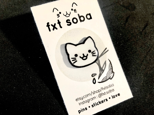 Black and White Cat Handmade Pins