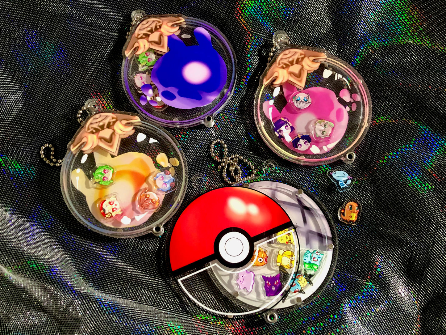 Customizable Keychains - Genshin Impact Seelie & PKMN Ball