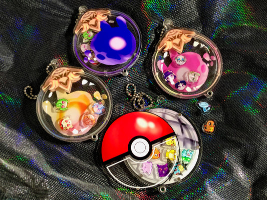 Customizable Keychains - Genshin Impact Seelie & PKMN Ball