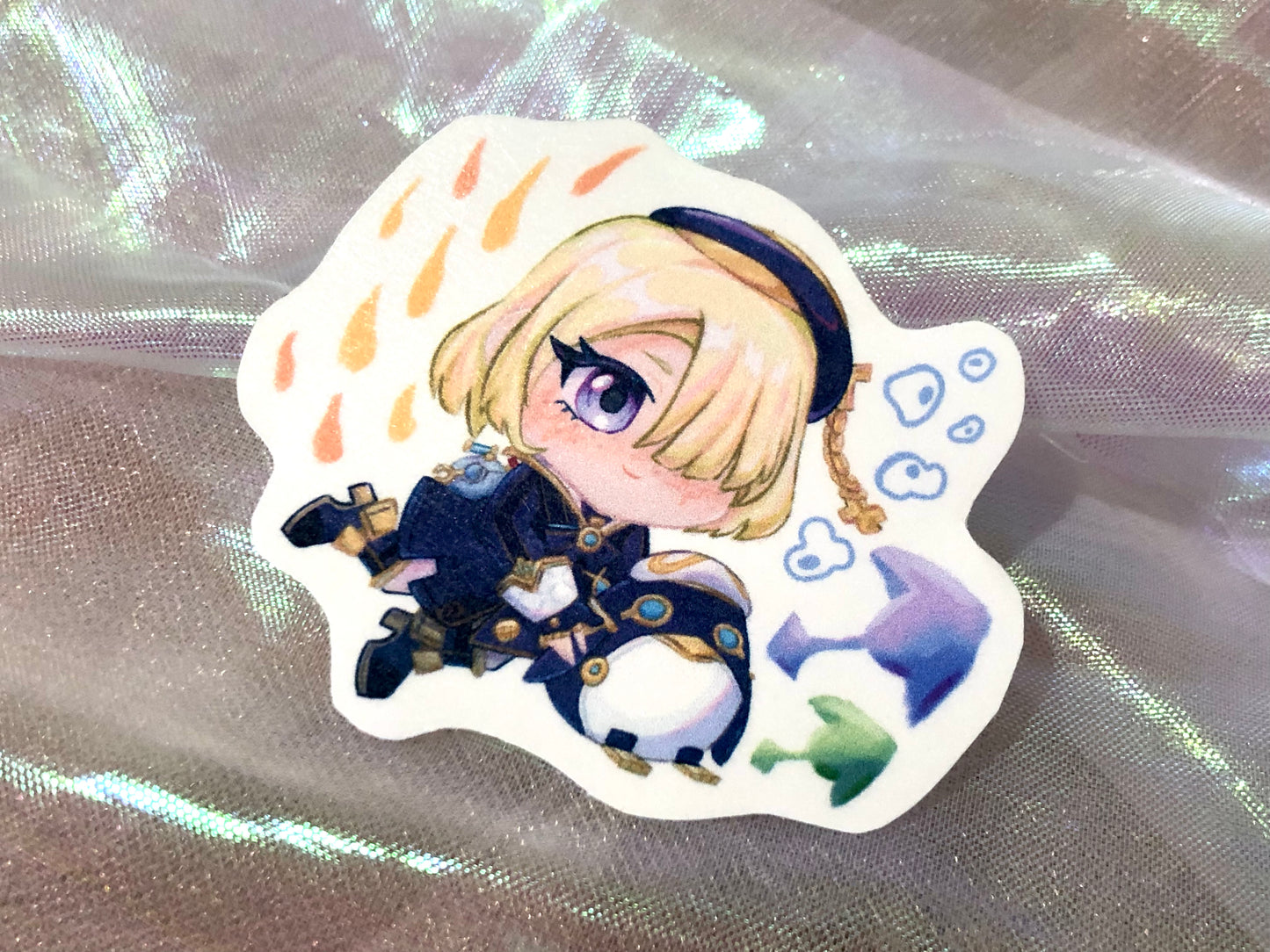 Neuvillette and Freminet Genshin Stickers
