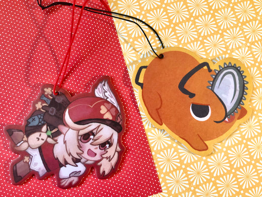 Klee and Pochita Air Fresheners | Genshin Impact CSM