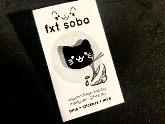 Black and White Cat Handmade Pins